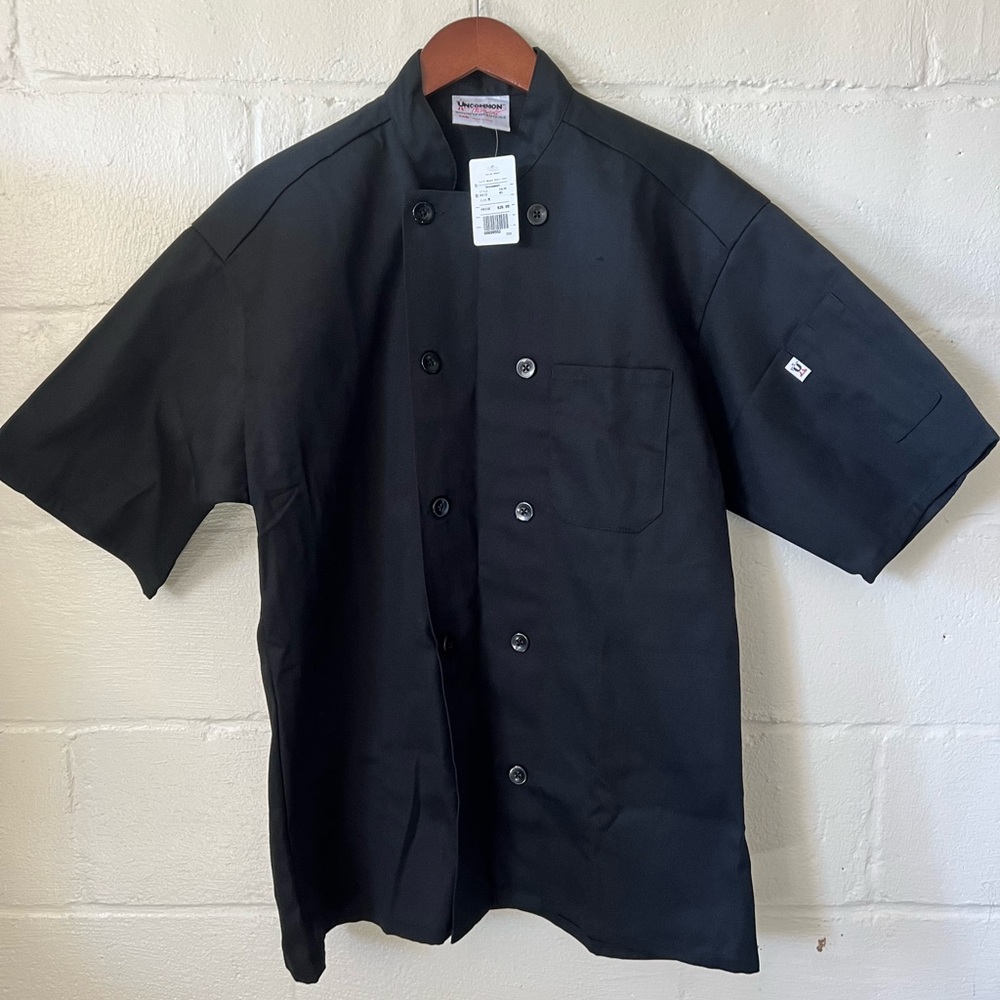 Uncommon Threads Black Chef Jacket Short Sleeve